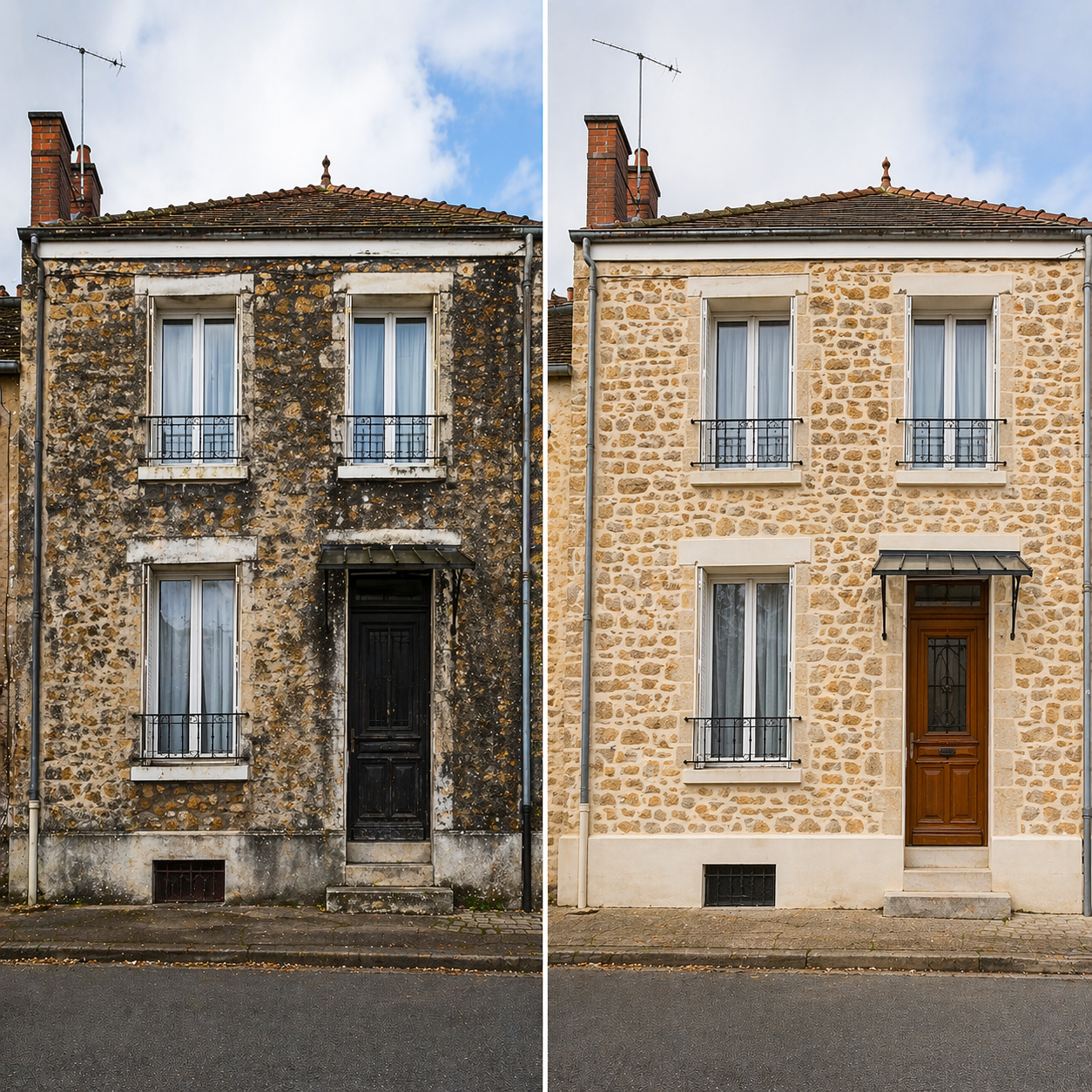 Intervention façade à Meaux