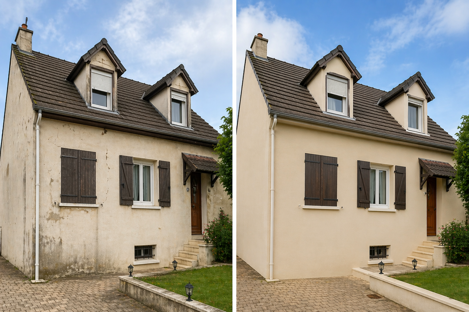 Intervention façade à Melun