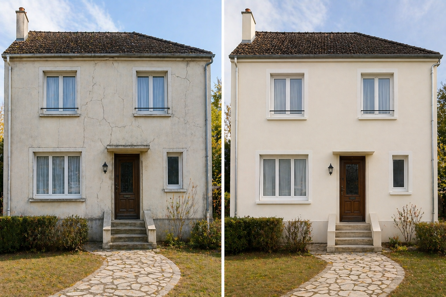 Intervention façade à Fontainebleau